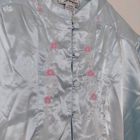 J.O Intimates Vintage Kimono Satin Slip Dress Size Large - Picture 3 of 9